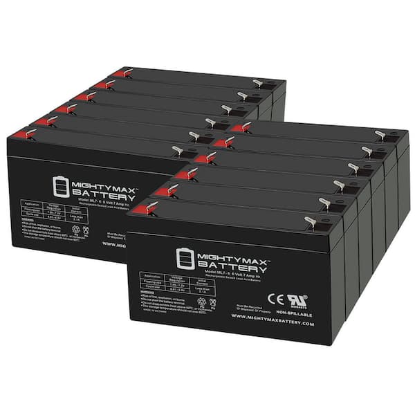 MIGHTY MAX BATTERY 6V 7Ah Replacement Battery for Power Smart App Intelligent LCD OR700LCDRM1U - 12 Pack