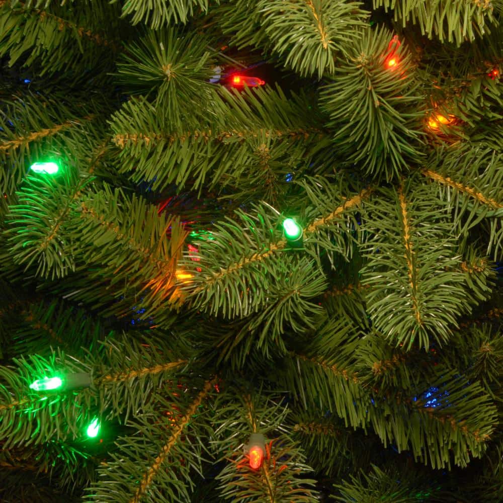 6.5' Green Douglas Fir Slim Pre-Lit Christmas Tree with Dual Color LED Lights