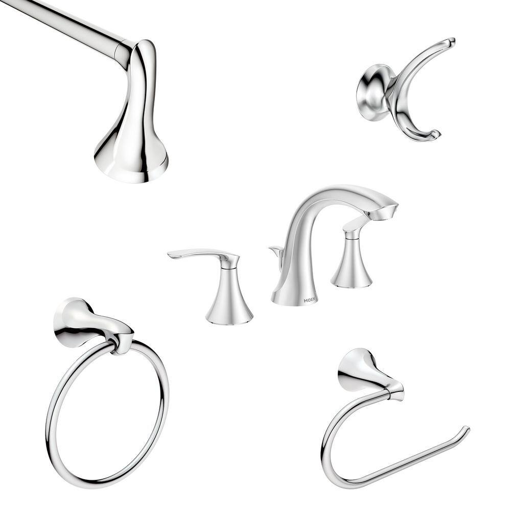 MOEN Darcy 8 in. Widespread 2Handle Bath Faucet with 4Piece Hardware Set in Chrome (24 in