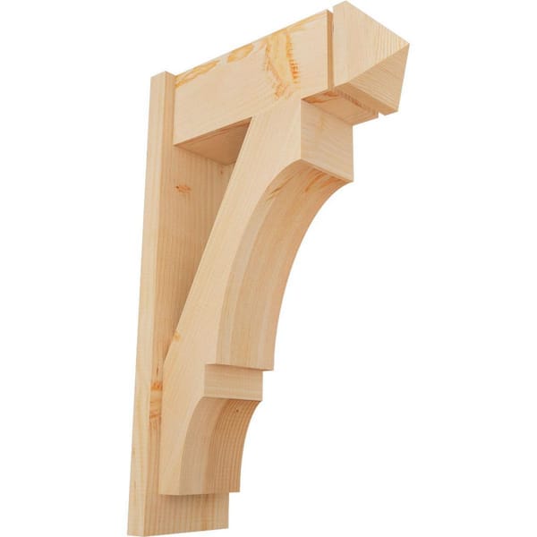 Ekena Millwork 8 in. x 32 in. x 20 in. Balboa Arts and Crafts Smooth Douglas Fir Outlooker