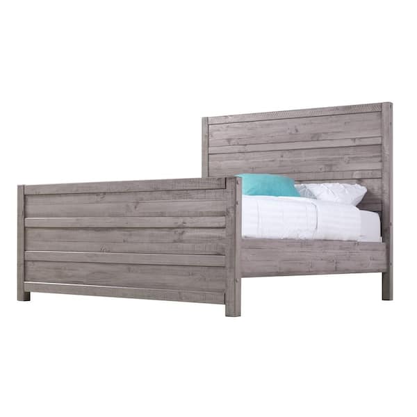 Camaflexi Carmel Antique Gray Queen, Rustic Wooden Queen Size Bed Frame Dimensions In Cm