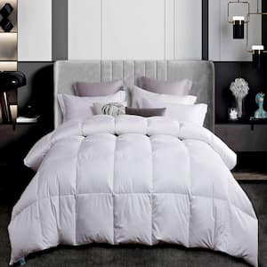 Delara Light Warmth White 100% Organic Cotton Cover & Cotton Fill 300GSM  Fill Weight and 300TC Queen Comforter A1HCCDI-QUEEN20 - The Home Depot
