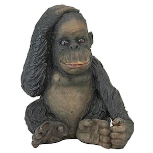 14 in. H Curly the Chimpanzee of the Jungle Funny Monkey Statue