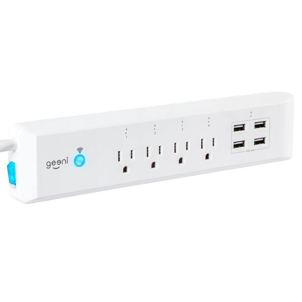 Geeni Surge 4-Outlet 4 USB Smart WiFi Surge Protector