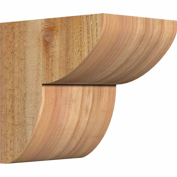 Ekena Millwork 6 in. x 8 in. x 8 in. Western Red Cedar Crestline Rough Sawn Corbel