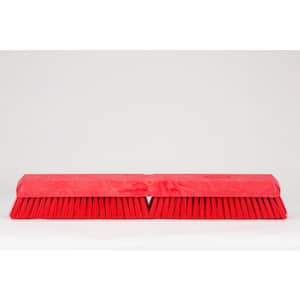 Sparta 18 in. Red Polypropylene Push Broom Head (12-Pack)