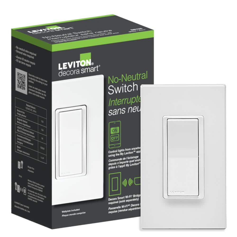 UPC 078477574324 product image for Decora Smart No-Neutral 15 Amp Rocker Light Switch, Requires MLWSB Wi-Fi Bridge, | upcitemdb.com