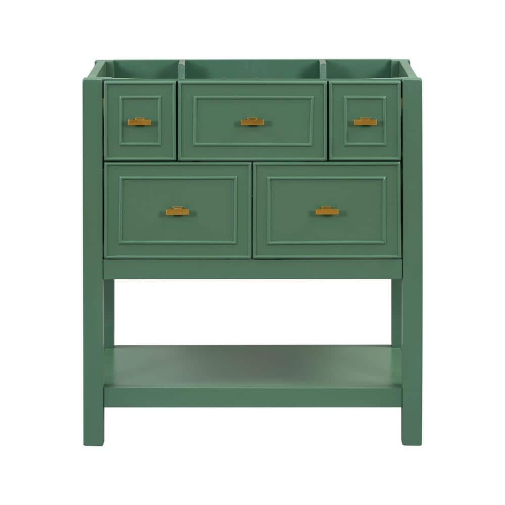 29.56 in. W x 17.79 in. D x 33 in. H Bath Vanity Cabinet without Top in Gre