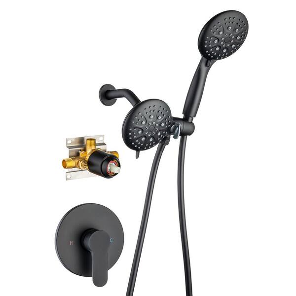 Staykiwi Single Handle 3 -Spray Patterns Shower Faucet 2.5 GPM with Pressure Balance Anti Scald in Matte Black