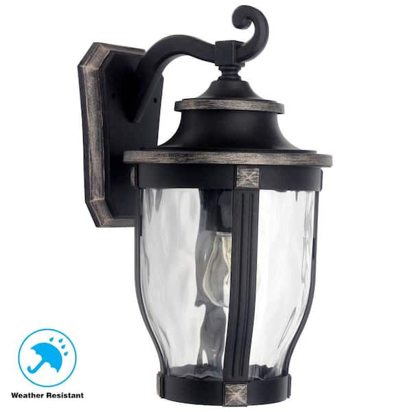 McCarthy 1-Light Bronze Outdoor Wall Lantern Sconce