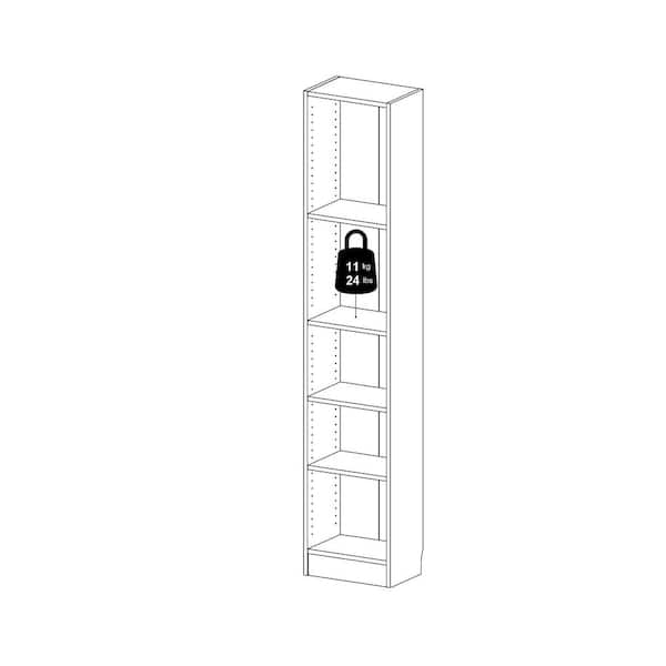 Tvilum Element 80 in. White Engineered Wood 5-Shelf Standard