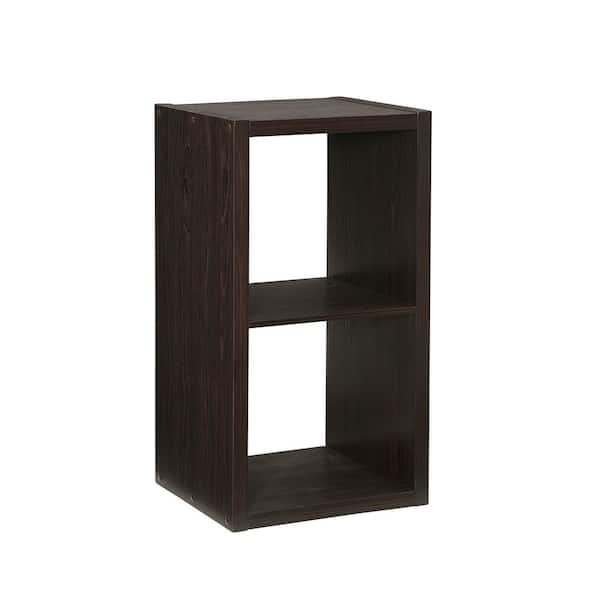 Linon Home Decor Dillon Espresso 2-Cubby Horizontal or Vertical Storage Cabinet