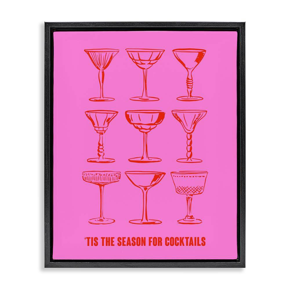 Season For Cocktails by House of Lulu Black Floater Frame Culture Graphic Art Print 31 in. x 25 in. price history on PriceWatchPro