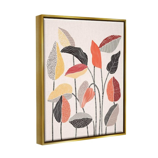 Horvat - Frame Stripes Print Botanical Decor Home 17 in. Collection Flower Floater in. Art by Wall am-324_ffg_16x20 21 Nature The Home Modern x Ioana Stupell Pattern Depot Squiggle The