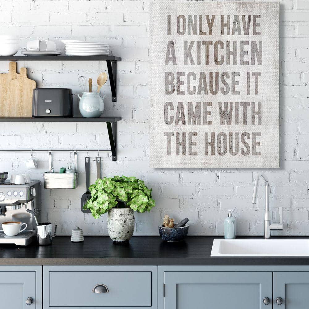 Large Gray and White Canvas Motivational Quote Wall Art