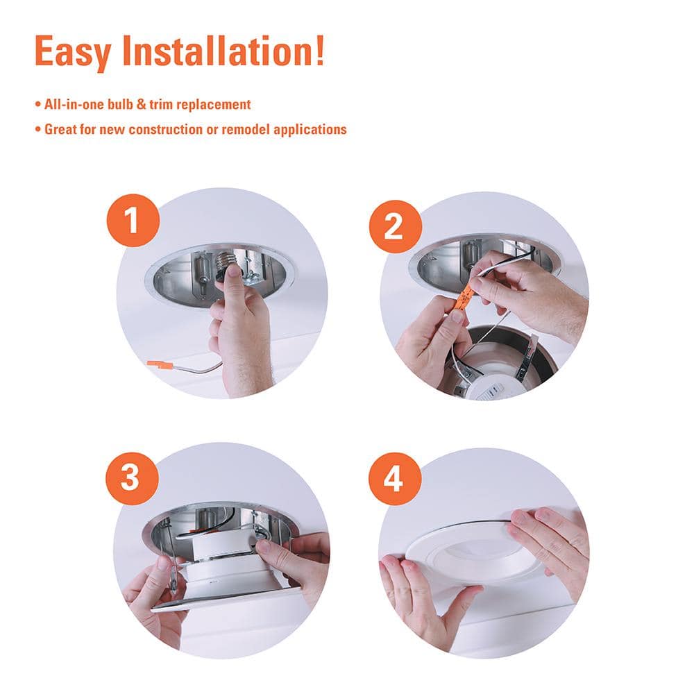Halo 5/6 Inch White Aluminum LED Recessed Downlight