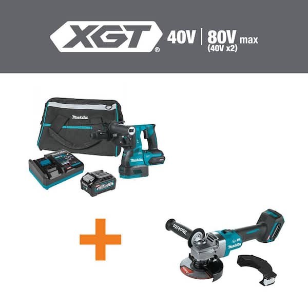 40V Max XGT Brushless 1-1/8 in. x 15.875 Rotary Hammer Kit (4. 0Ah) with bonus 40V Max XGT Brushless Angle Grinder