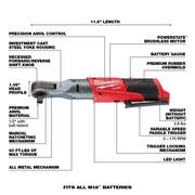 M12 FUEL 12-Volt Lithium-Ion Brushless Cordless 1/2 in. Ratchet and Rivet Tool with Two 3.0 Ah Batteries