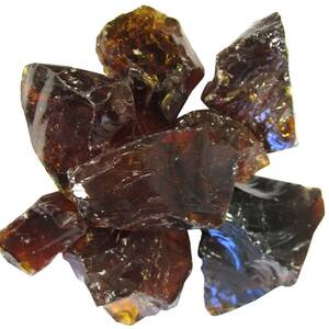 0.75 in. Amber Recycled Fire Glass