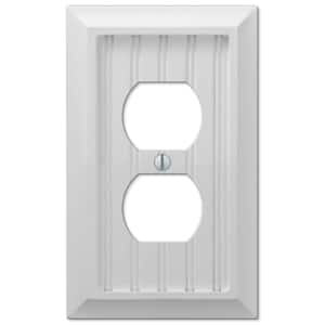 Cottage 1 Gang Duplex Composite Wall Plate - White