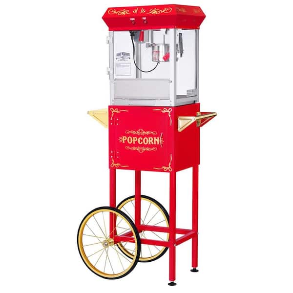 Great Northern All-Star 4 oz. Red Popcorn Machine with Cart