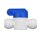 3/8 in. O.D. x 3/8 in. O.D. NPTF Polypropylene Push-to-Connect Valve Fitting