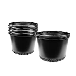 10 Gal. 39.8 qts. Black Round Plastic Nursery Pots 37.85 L / 1.33 cu. ft. (3-Pack)