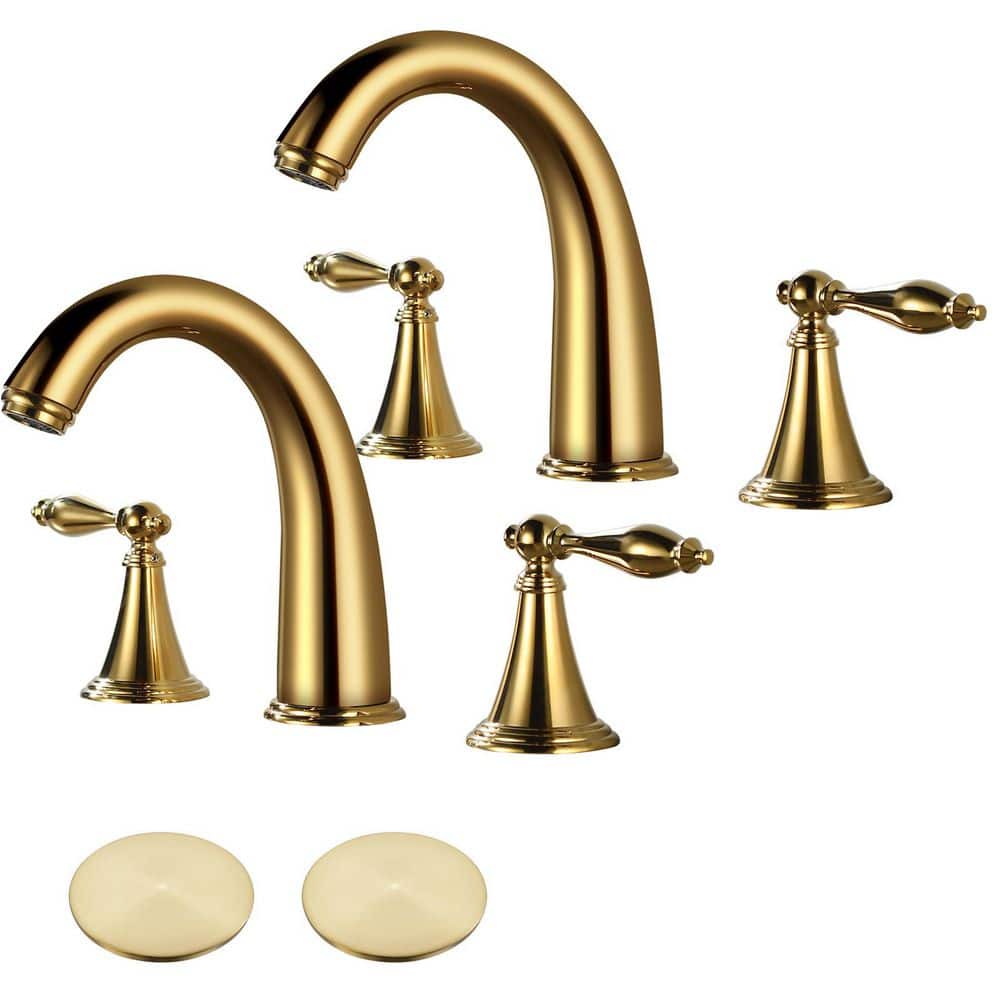 Double handle 8 in. Widespread Bathroom Faucet 3-Hole Bathroom Sink Faucet 