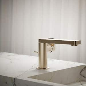 Composed Single Handle Single Hole Bathroom Faucet in Vibrant Brushed Bronze