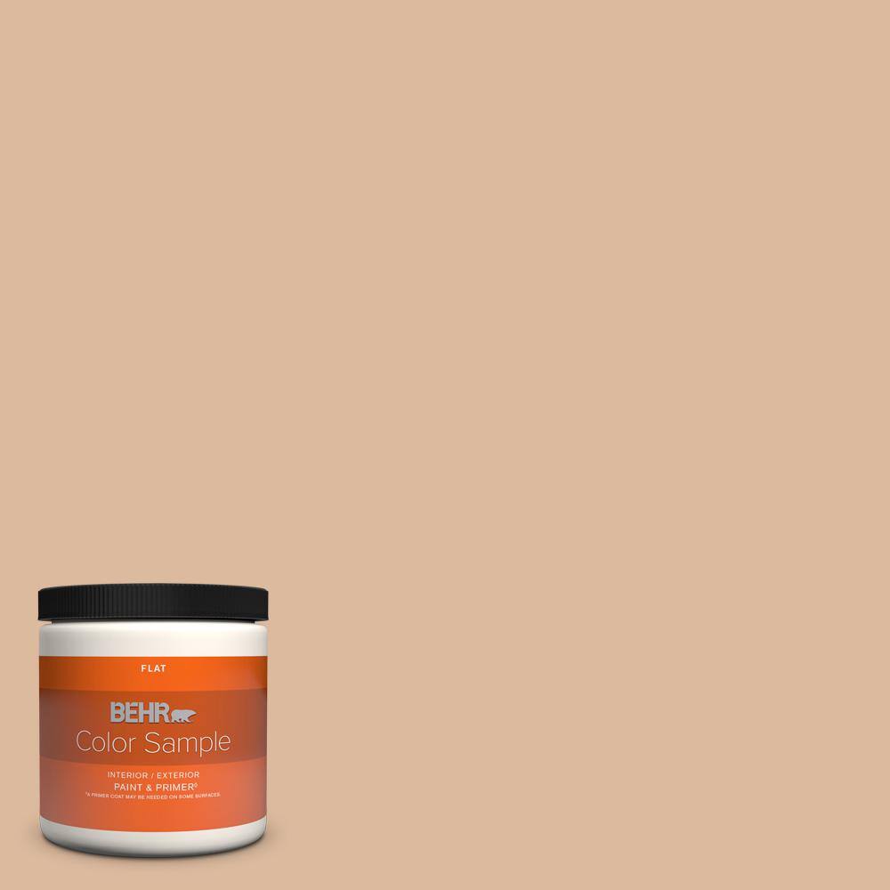 BEHR PREMIUM PLUS 8 oz. PPU3-09 Pumpkin Cream Flat InteriorExterior Paint  & Primer Color Sample B310416 - The Home Depot