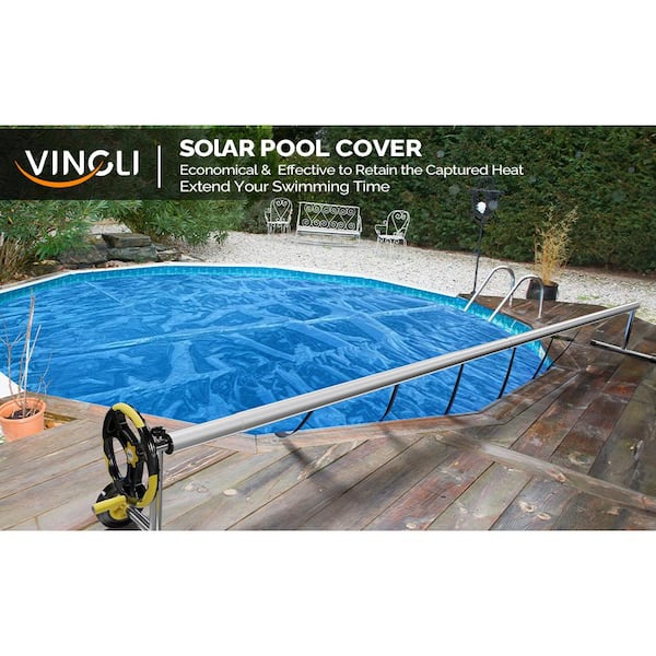 12 Mil 18 ft. x 18 ft. Round Blue Above Ground Pool Solar Pool Cover