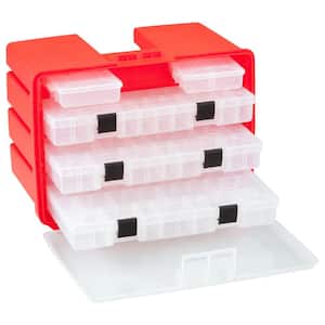 96-Compartments Portable Rack Small Parts Organizer with Cover