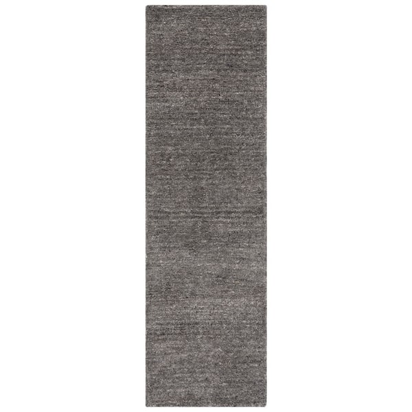 SAFAVIEH Himalaya Grey 2 ft. x 8 ft. Solid Color Runner Rug