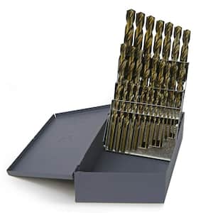 Titanium Coated Metal M35 Cobalt Steel Drill Bit Set with Index Case (29-Piece)