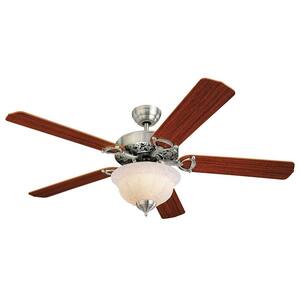 Ornate Elite 52 in. English Pewter Mahogany Ceiling Fan