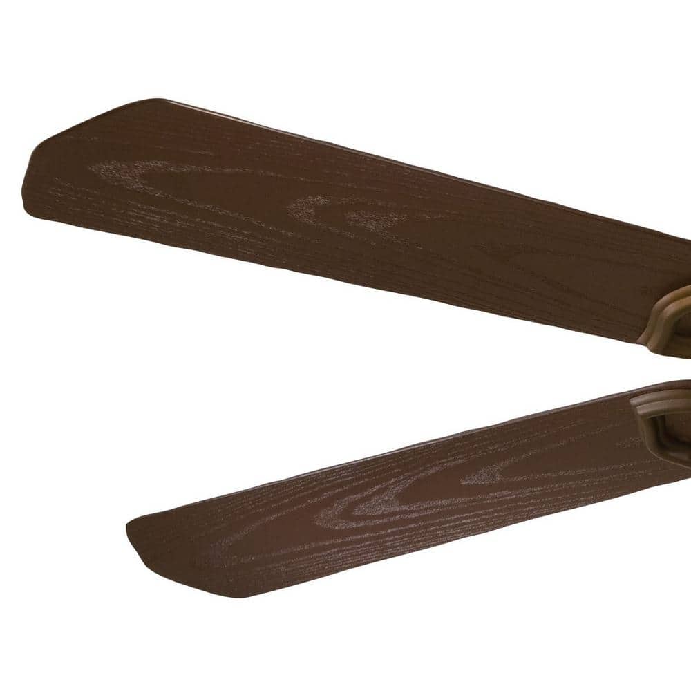 54" Oil Rubbed Bronze and Dark Maple 5-Blade Ceiling Fan with Pull Chain