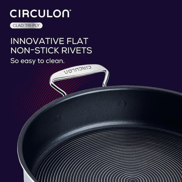 Circulon SteelShield C Series 10-Piece Stainless Steel Nonstick Cookware Set Silver #30012