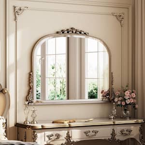 XRAMFY Vintage Gold 26.5 in. W x 35.5 in. H Classic Arched PU