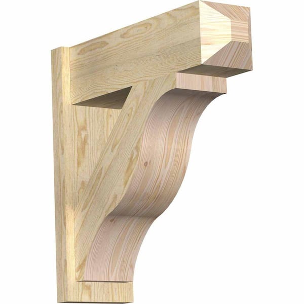 Ekena Millwork 8 in. x 26 in. x 26 in. Fuston Craftsman Rough Sawn Douglas Fir Outlooker