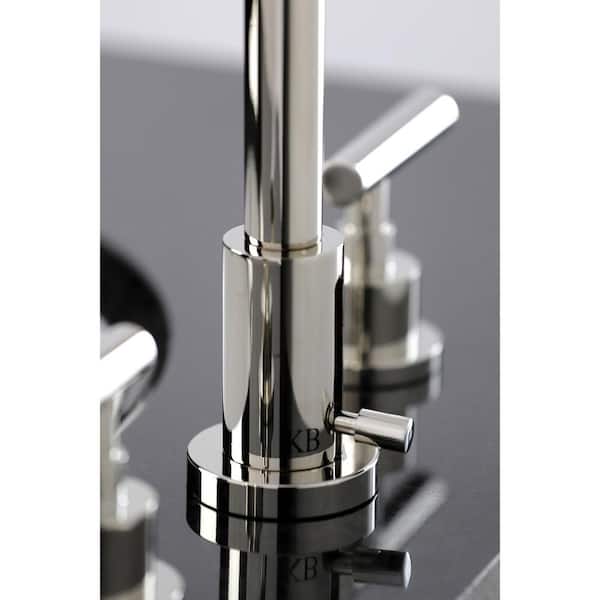 Manhattan 8 in. Widespread 2-Handle Bathroom Faucet in Polished Nickel