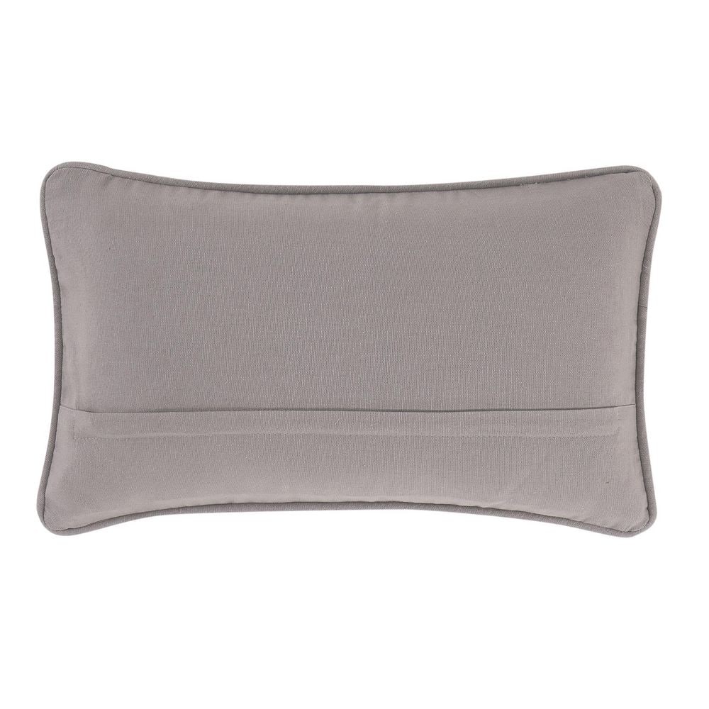Coastal Brown and Gray Jute Accent Pillow with Rope Trim