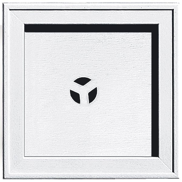 Builders Edge 7.75 in. x 7.75 in. #001 White Recessed Square Universal Mounting Block