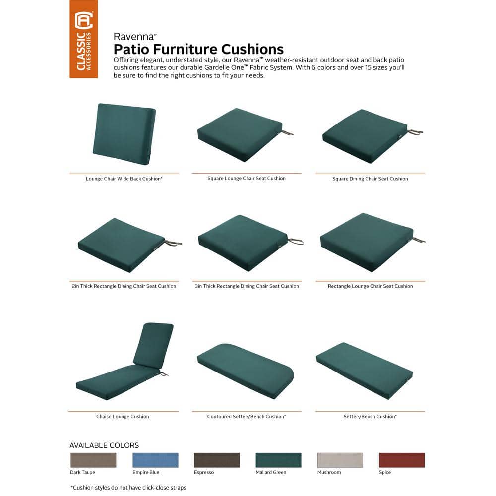 Mallard Green Polyester Outdoor Bench Cushion Cover