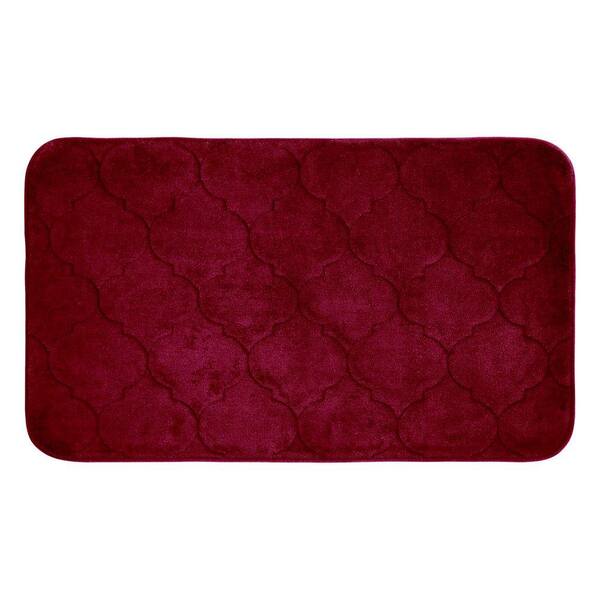 BounceComfort Faymore Red 17 in. x 24 in. Memory Foam Bath Mat
