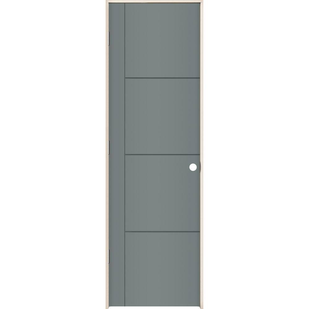 JELD-WEN 24 in. x 80 in. Right-Hand Hollow Core Graphite Composite ...