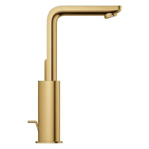 Lineare Single-Handle Sinlge-Hole L-Size 1.2 GPM Bathroom Faucet with Drain Assembly in Brushed Cool Sunrise