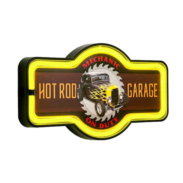 American Art Decor Hot Rod Garage LED Neon Rope Sign,Retro Light for ...