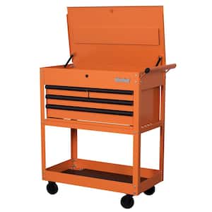 33 in. 4-Drawer Mechanics Orange Tool Cart