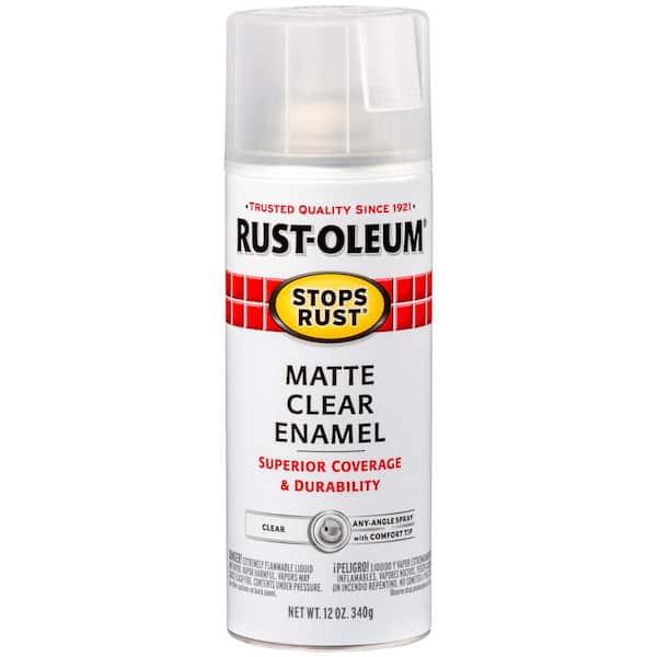 Rust-Oleum Stops Rust 12 oz. Protective Enamel Matte Clear Spray Paint  285093 - The Home Depot