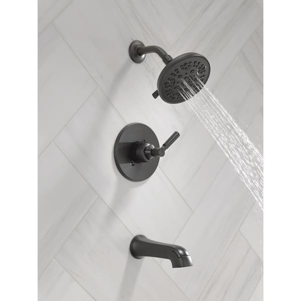 Lorna Single Handle 5-Spray Tub and Shower Faucet 1.75 GPM in Matte Black Valve Included
